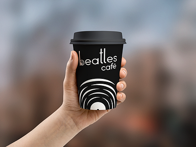 Beatles Café takeout cup design