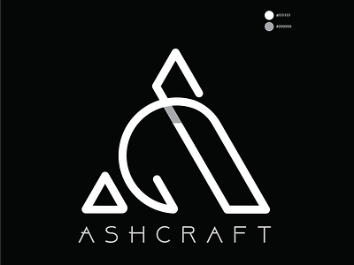 ASHCRAFT Logo artwork branding design flat icon illustration logo minimal typography vector