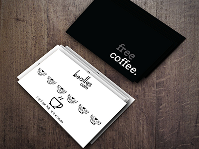 Loyalty card branding cafe card coffee logo music vector