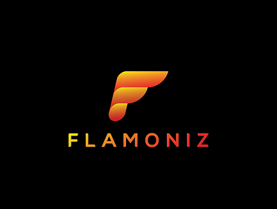 Flame and Flamoniz branding design flat illustration logo minimal typography vector