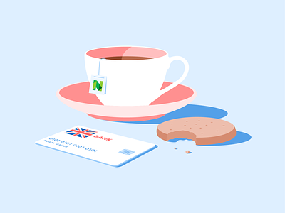 Welcome, NerdWallet UK! credit card design illustration illustrator illustrator cc tea uk vector