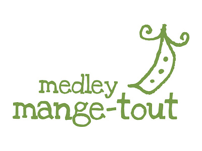 Medley Mange-Tout logo branding food illustration logo