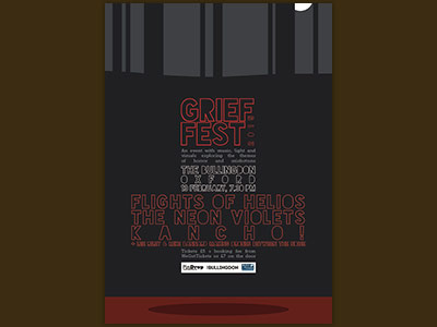 'Grief Fest 2015' gig poster illustration music poster