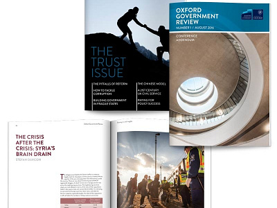 Oxford Government Review editorial design graphic design publication