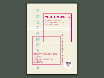 Youthmovies reunion gig 2018 poster graphic design music poster