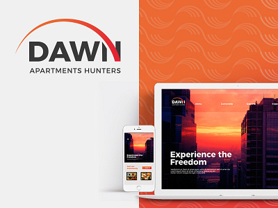 Dawn Apartaments Hunters identidad corporativa imaginería digital logotipo papelería corporativa