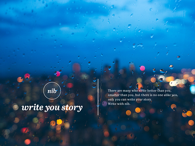 nib - write your story graphic design icon logo photography story ui ux write