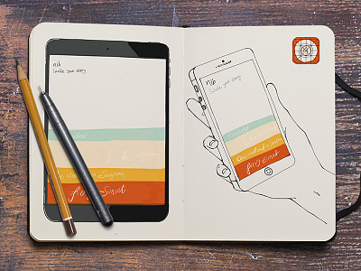 nib - write your story | Sktech graphic design illustration ipad app logo mock up paper 53 sketch story write