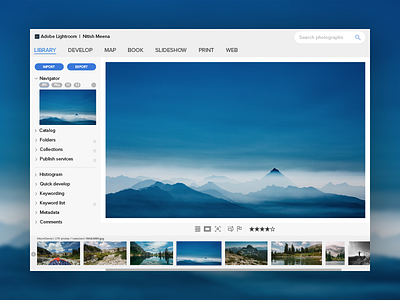 Adobe Lightroom redesign adobe blog lightroom microsoft minimal navigation photography photos redesign simple theme