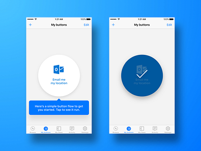 Buttons on Microsoft Flow