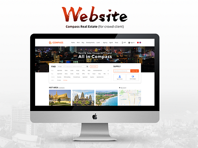 website of compass for crowd platform realestate web ui ux website design