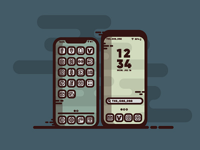 Iphone X & Galaxy S9 galaxy icon illustration iphone
