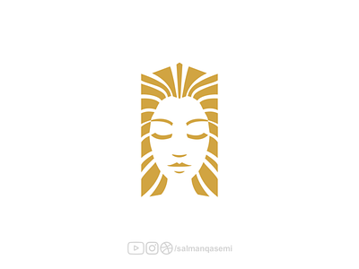 Mona Beauty Logo beauty gold logo