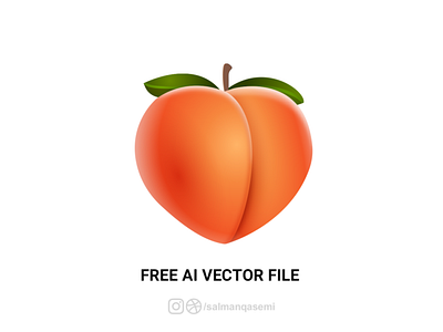 Peach Emoji .ai (vector) Free Download 001 2d design design emoji free peach vector