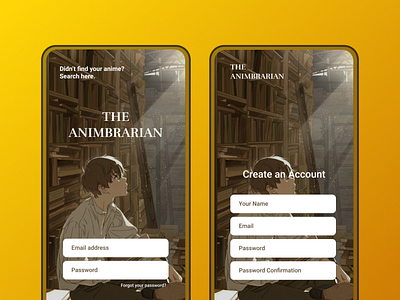 The Animbrarian App app design ui ux