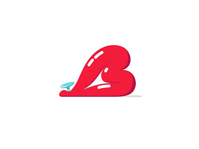 The letter B - soft design icon illustration letter ui vector