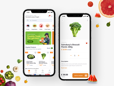 Grocery App Exploration app application cart e commerce grocery mobile ui ui design ux ux design
