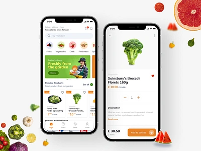 Grocery App Exploration app application cart e commerce grocery mobile ui ui design ux ux design