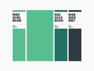 Colour Palette Lock up clean colour colours green greens palette simple spec specification styleguide