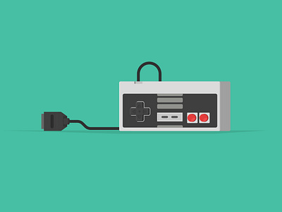 NES Controller computer console design gamer gamin gaming illustrator illustrator cc illustrators mario nes nintendo retro vector visual