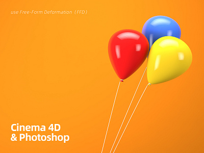 Colorful balloons 3d balloons c4d colorful concept modeling rendering