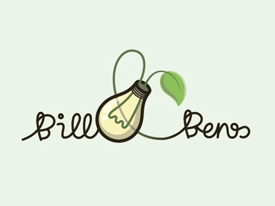 Bill & Bens branding illustration logo typography vector illustration