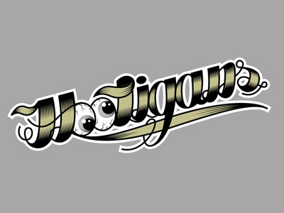 Hooligans eyes. branding illustration logo