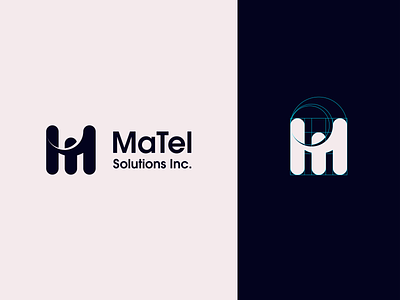 MaTel Solutions Inc. Logo clean cleanlogo creative design designer flat icon logo material monologo simple tech techlogo typography vector