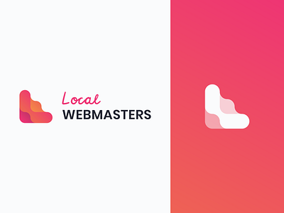 Local Webmasters logo clean cleanlogo creative design designer gradient icon illustration logo material simple typography vector