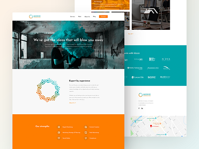 Simple Full Landing Page clean creative design designer flat icon material simple ui web web design