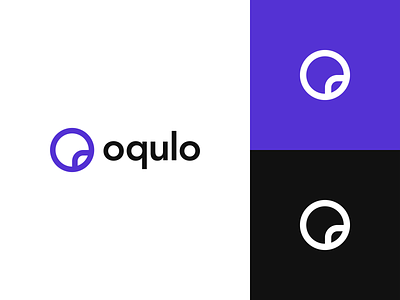Oqulo Logo circle clean cleanlogo design flat icon logo logo 2d material oqulo purple simple