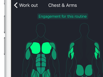 Muscle engagement ios workout