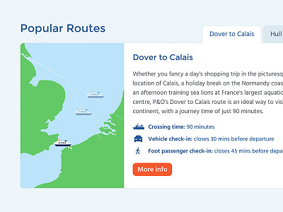 Route map car ferry icons map offer passenger po route ship tabs