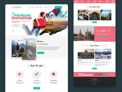 Travel Booking Landing Page graphic design