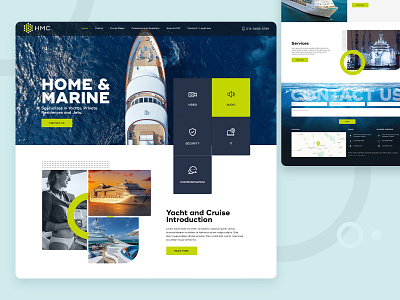 Yacht Tour Landing Page graphic design