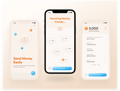 Send Money To Nearby Friends design mobileapp transfer ui uidesign