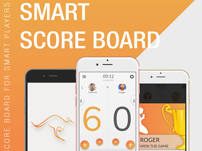 Court Hoppers app design iot scoring sports squash ui ux