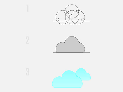 Cloud Icon - Golden ratio goldenratio icon icondesign