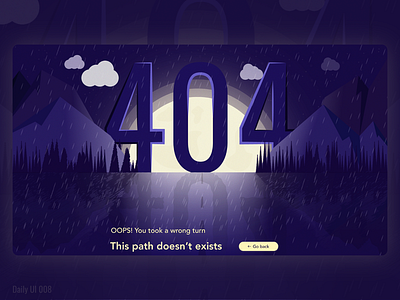 Daily UI 008 404 error daily 100 dailychallenge dailyui008 dailyuichallange design ui web