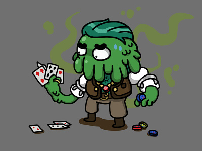 Gambler cartoon character design gamble gambler stinky