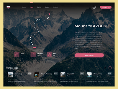 Mount KAZBEGI design ui ux web