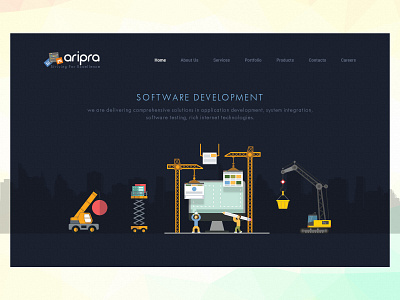 Aripra Software Development Company creativity design flat illustration logo design ui web website