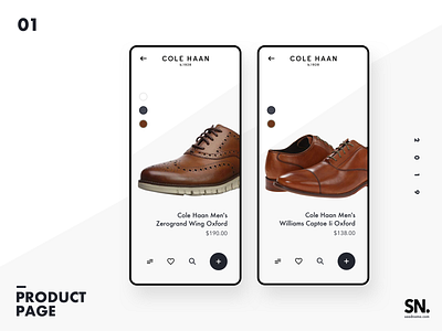 Product Page branding clean layout design mobile product saadnama shoes ui vector