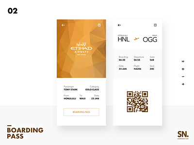 Boarding Pass airlines boarding pass branding clean etihad layout saadnama typography ui ux vector