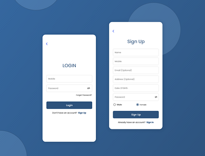 Sign up - Login Page app design login mobile signin signup ui