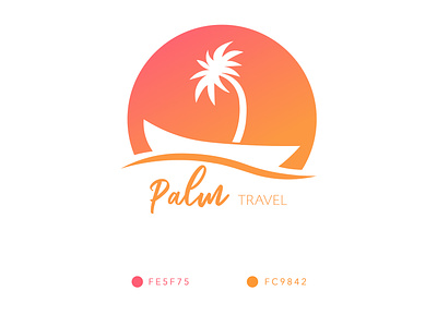 Palm Travel Logo agency branding clean creative design designs gradient illustration logo logo 2d logo design minimalist modern negative negative space negativespace travel vector