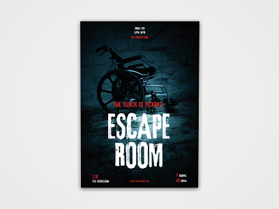 Escape Room Poster creative creepy dare design designs escape escape room escher event modern poster poster design print print design room scary