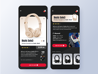 Concept Design - Headphones Mobile App