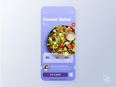 Healthy Salad App Concept Design 🥦🍅🥗
