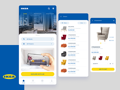 Augmented Reality on IKEA app app apps appscreen design mobile app ui user interface ux